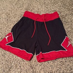 Jordan Athletic Shorts in Black and Red